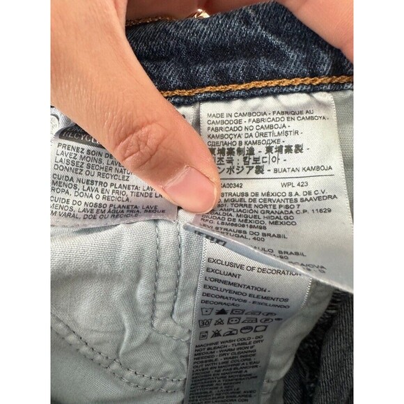 Levi's Wedgie Straight Leg Medium Wash Blue High Cotton Waisted Waist 27 27x26 - Picture 7 of 9